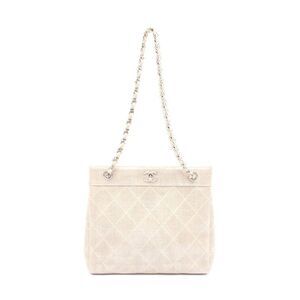 Chanel Matelasse Linen Canvas Shoulder Bag